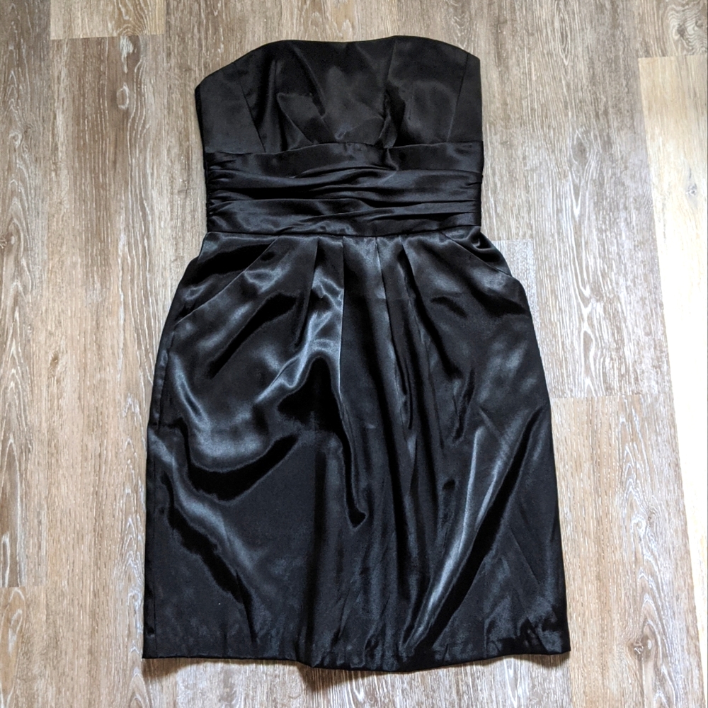 Black Satin Cocktail Dress
